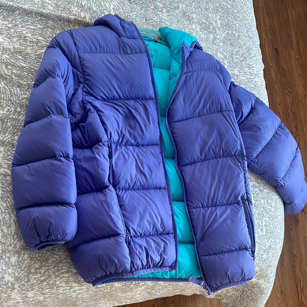 Purple Quilted Puffer Jacket for Cold Weather